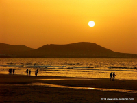 Sonnenuntergang am Famara Strand Lanzarote